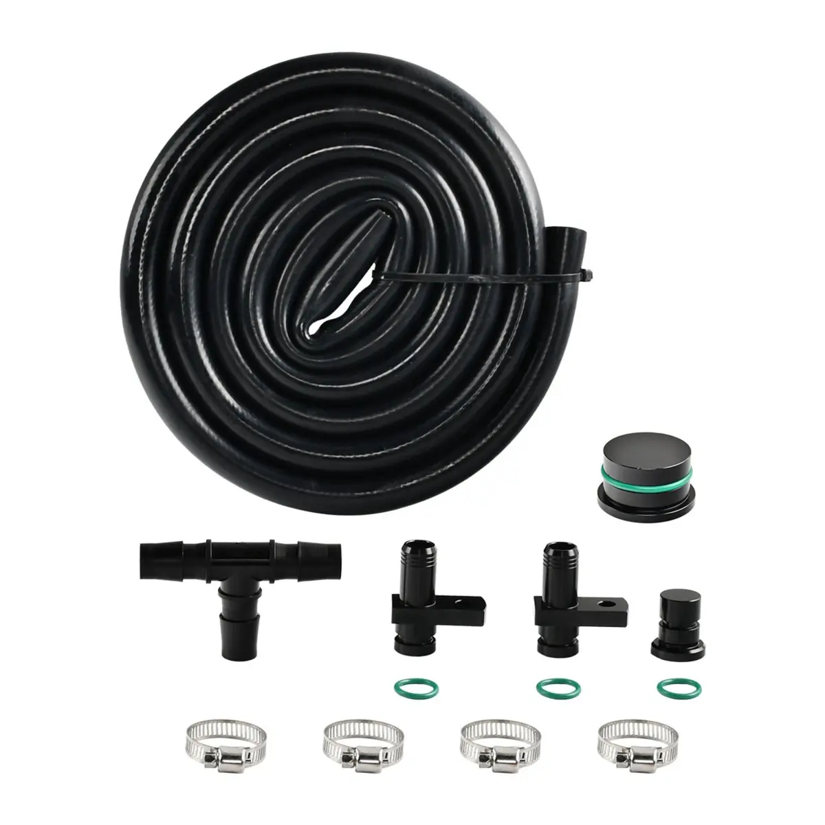 Pcv Reroute & Resonator Delete Cap For 2004-2010 6.6L Duramax Lml Chevy Silverado Gmc Sierra 1