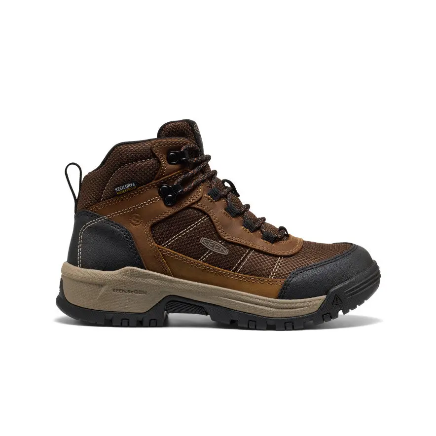 Women's Skokie Waterproof Work Boot (Soft Toe)  |  Bison/Black 1