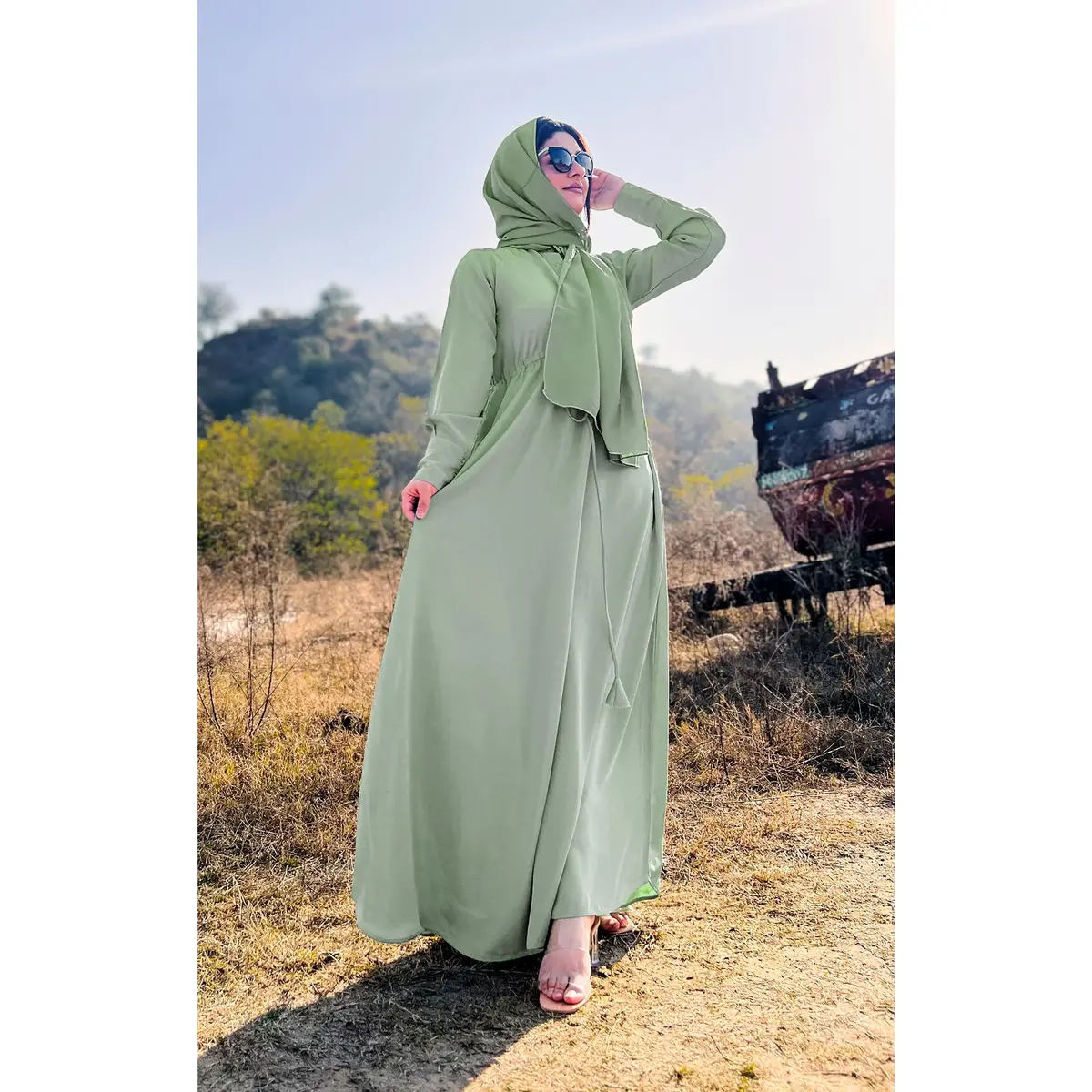 Elegant Maxi Abaya (Pastel) 1