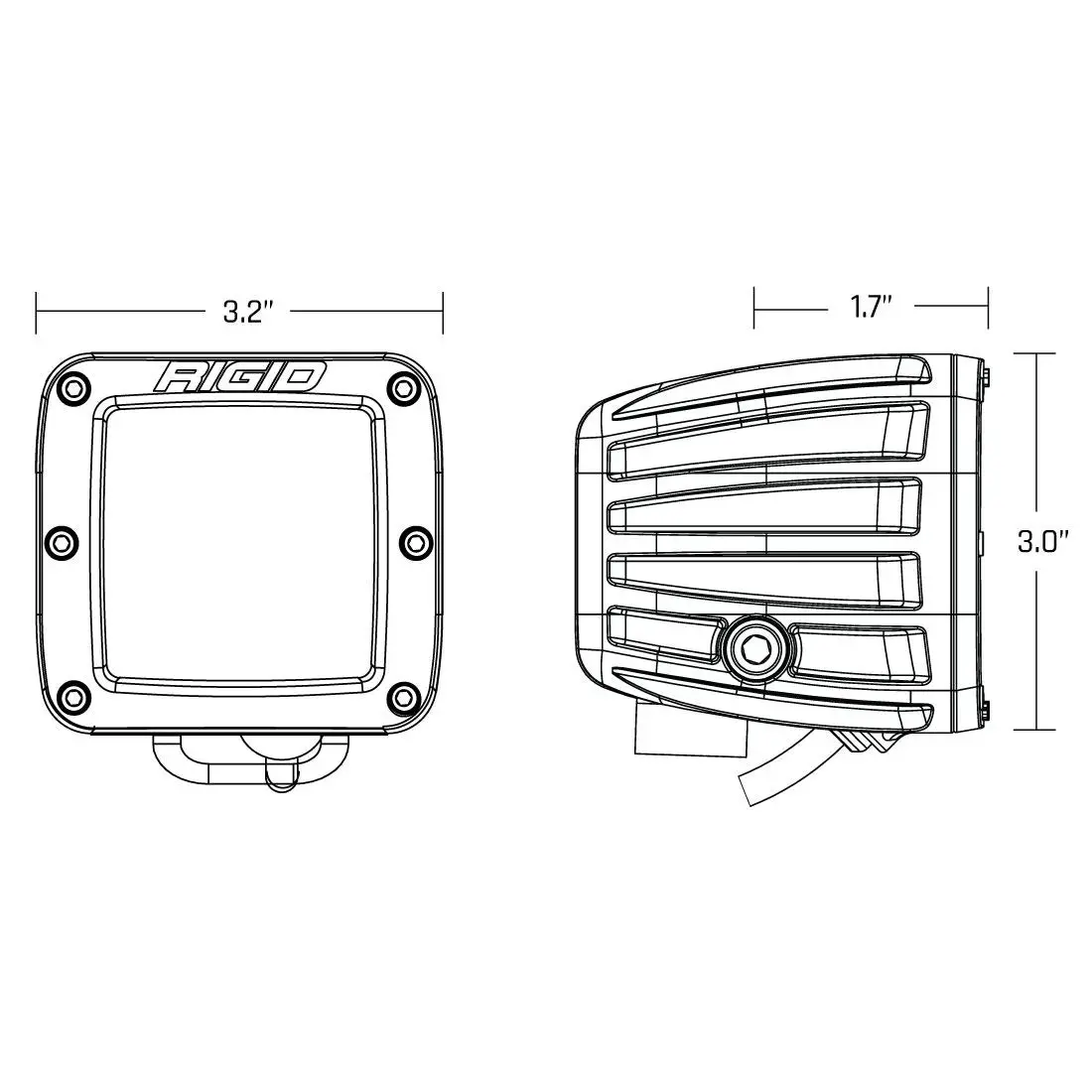 Rigid Industries D-Series Pro Sae Fog Pair Clear #504815 2