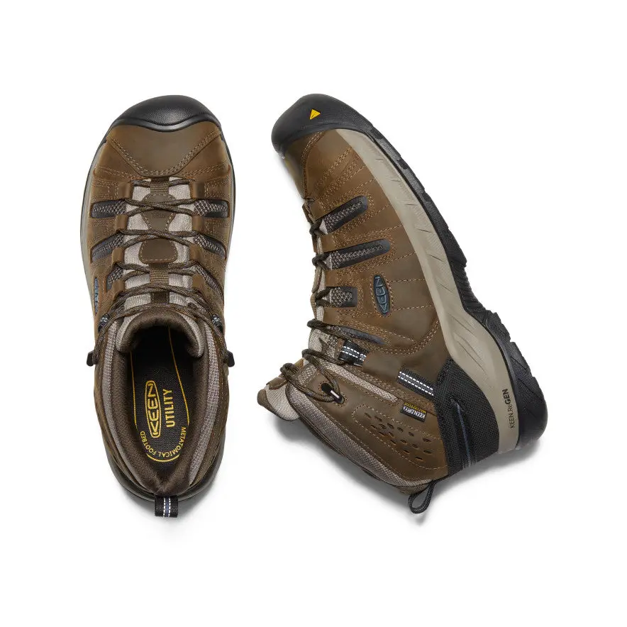 Men's Flint Ii Waterproof Boot (Steel Toe) | Cascade Brown/Orion Blue 4