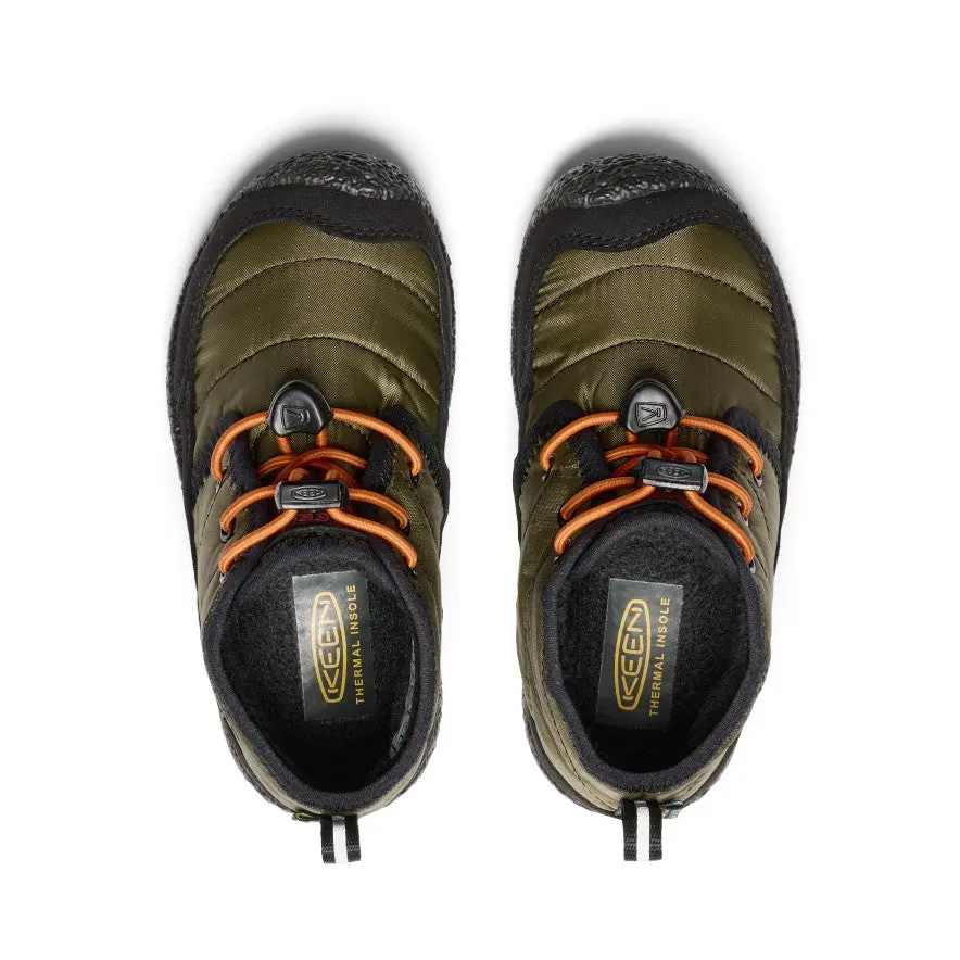 Little Kids' Howser Ii Waterproof Chukka | Dark Olive/Gold Flame 4