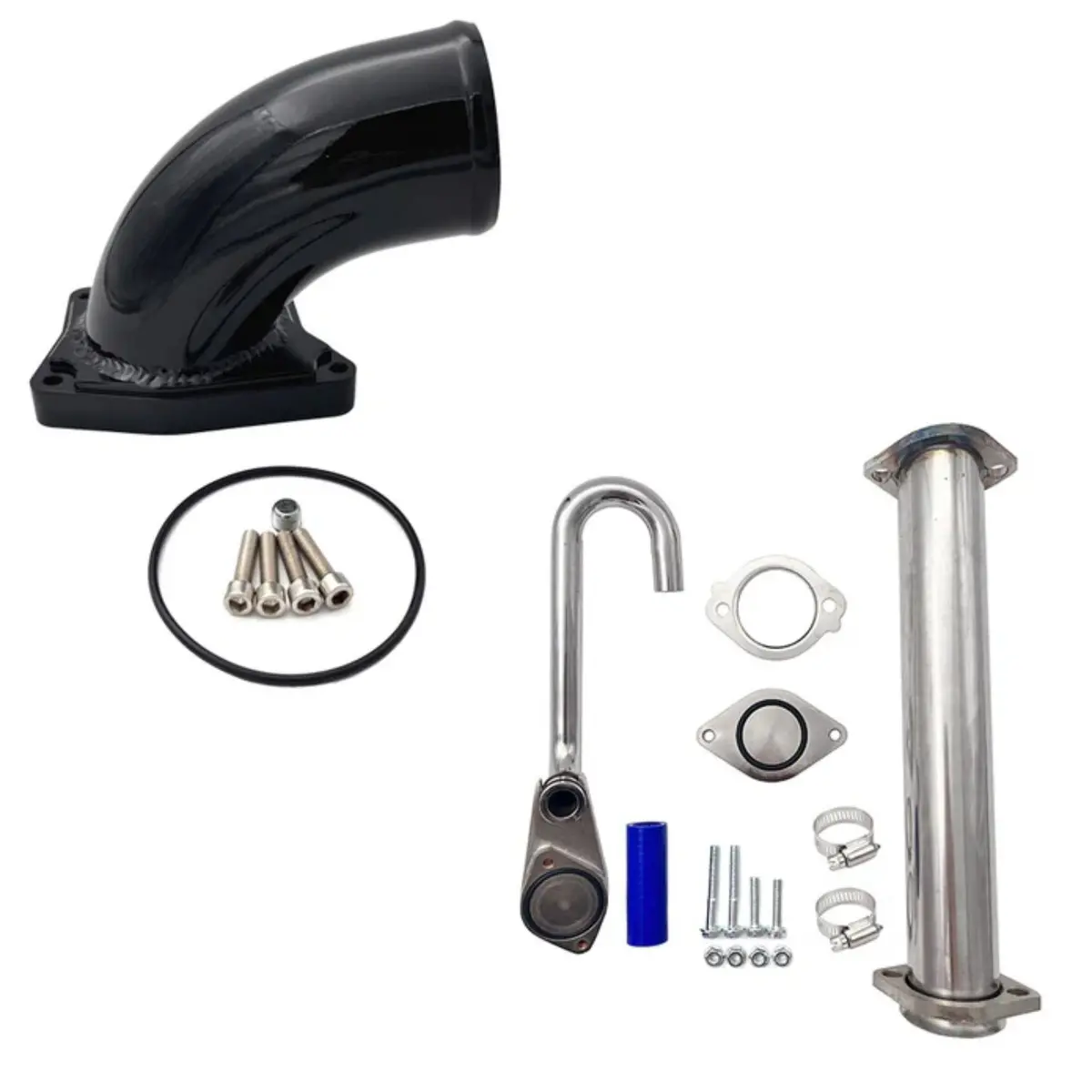 Egr Bypass Delete Kit & Intake Elbow For 6.0L Powerstroke 2003-2007 Ford F250 F350 1