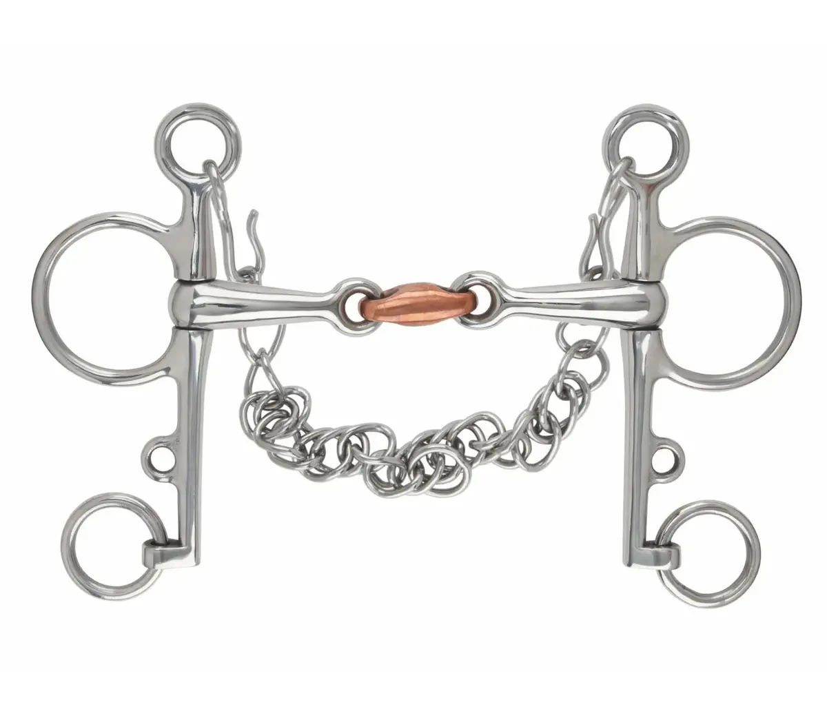 Shires Double Jointed Copper Lozenge Pelham Bit 1