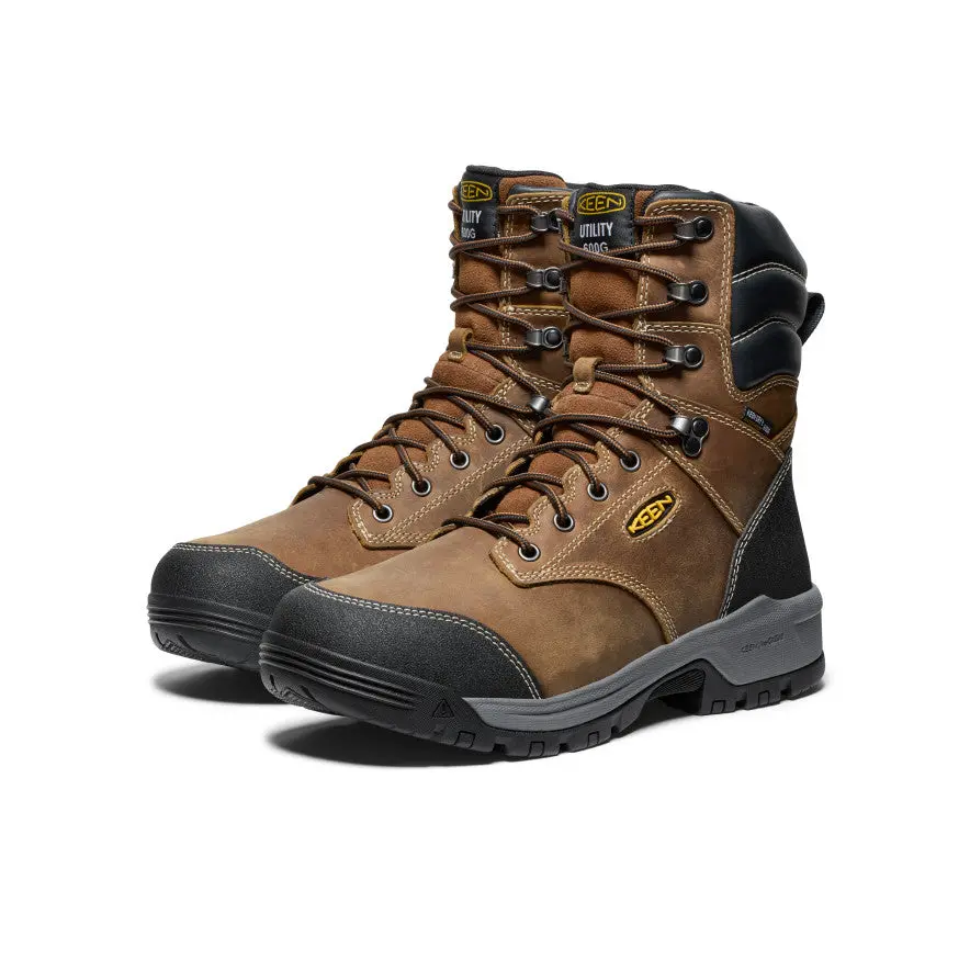 Men's Evanston 8" Insulated Waterproof Boot (Soft Toe) | Bison/Black 2