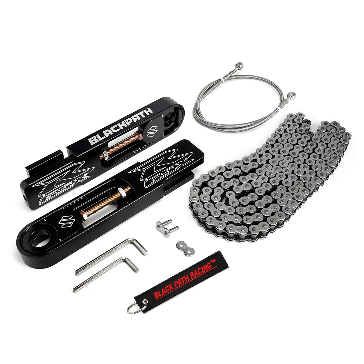 2004-2005 Suzuki Gsx-R 750 5-9" Swingarm Extensions With Brake Hose And Chain 3