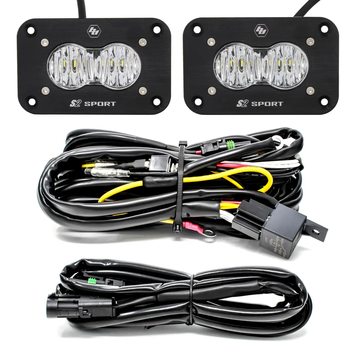 Baja Designs S2 Sport Universal Flush Mount Reverse Led Light Kit - 547807 & 547808 1