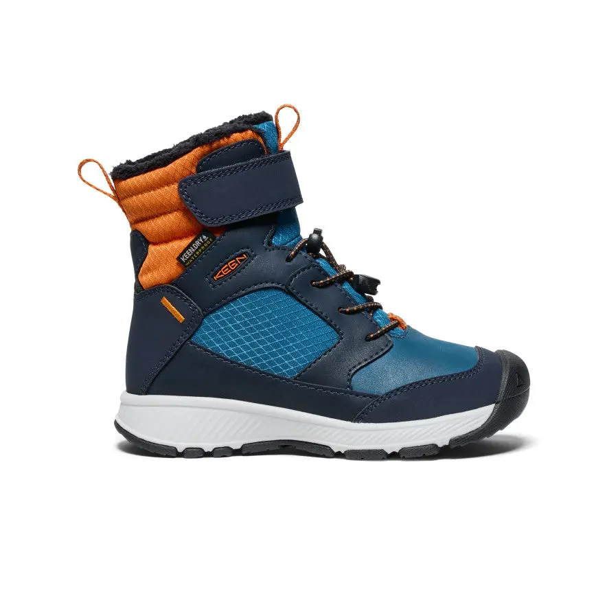 Little Kids' Skua Waterproof Winter Boot  |  Sky Captain/Gold Flame 1