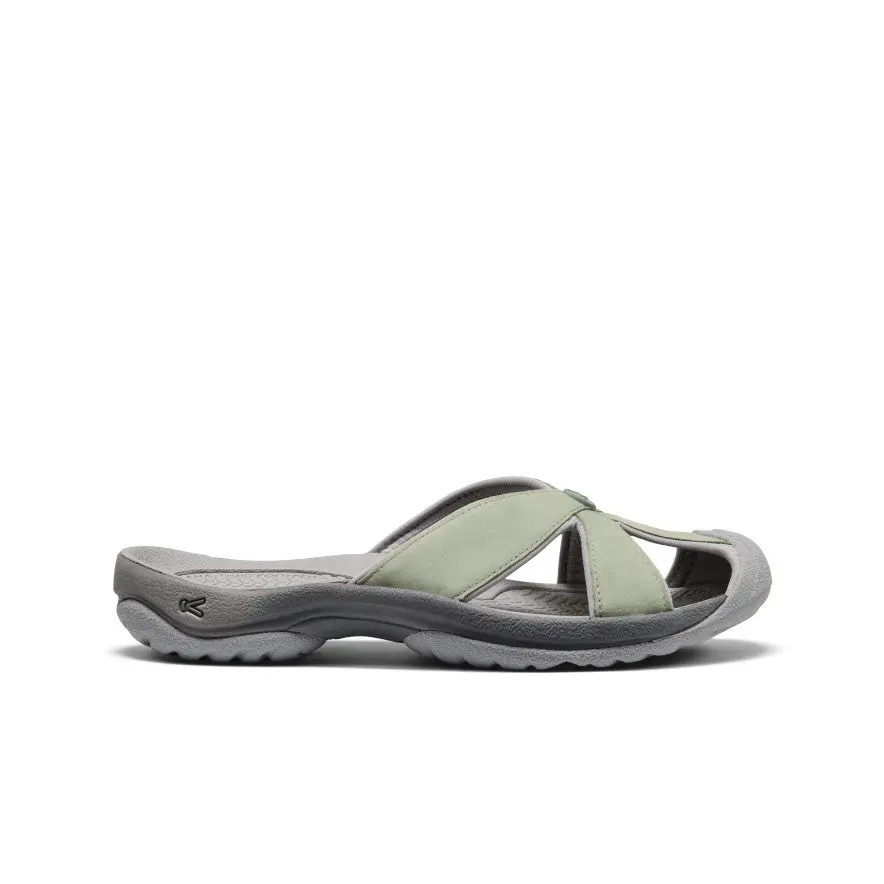 Women's Bali Leather Slide Sandal  |  Lily Pad/Steel Grey 1