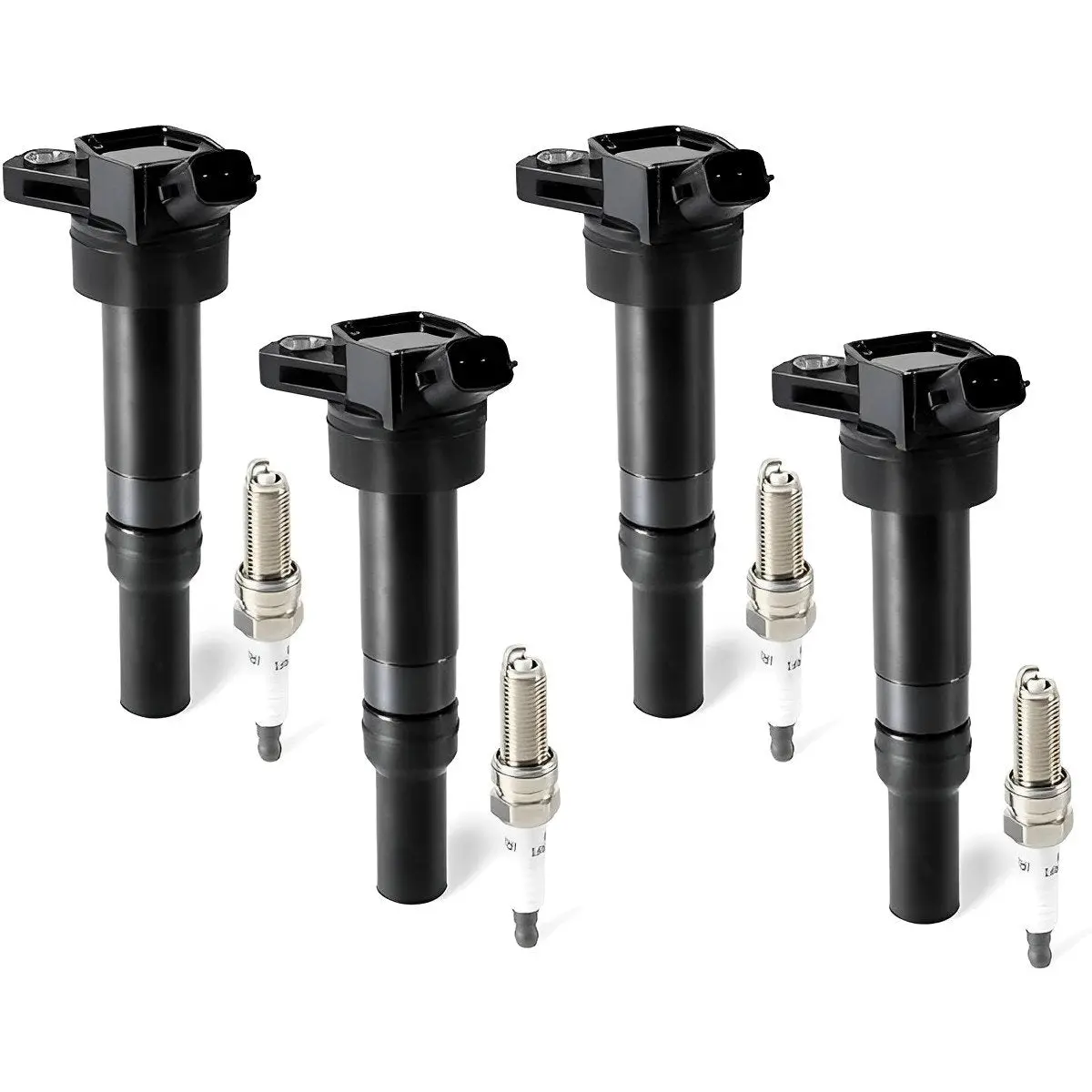 Daysyore 4Pcs Ignition Coils + 4Pcs Iridium Spark Plugs For Kia Soul Forte Hyundai Elantra Uf651 1