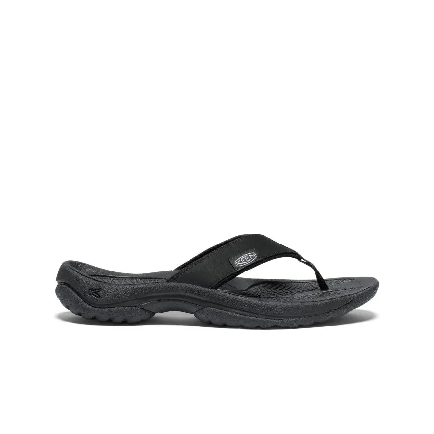 Women's Kona Leather Flip-Flop  |  Black/Vapor 1