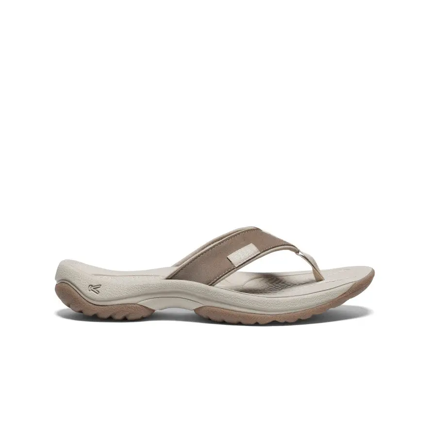 Women's Kona Leather Flip-Flop  |  Brindle/Silver Birch 1