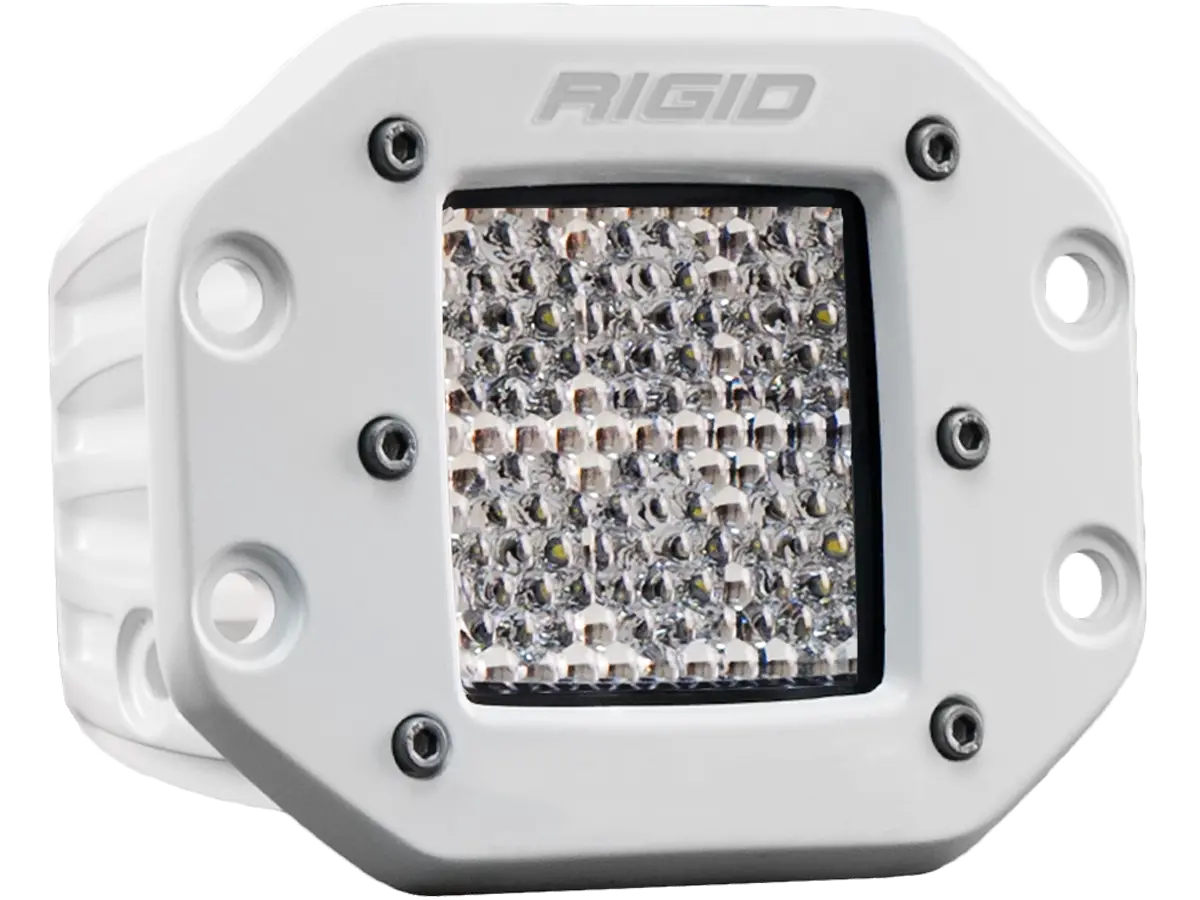 Hybrid Diffused Flush Mount White Housing D-Series Pro Rigid Industries - 611513 1