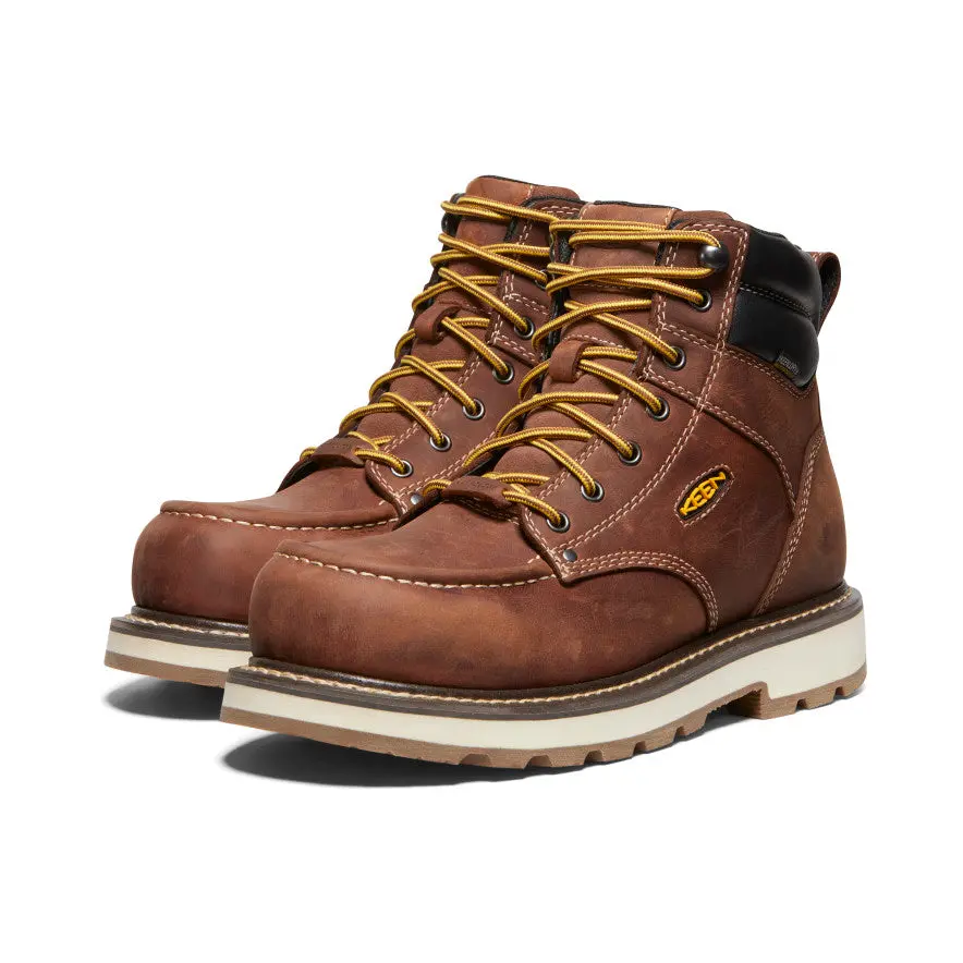 Men's Cincinnati 6" Waterproof 90° Heel Boot (Carbon Toe) | Tuscan Red/Sandshell 2