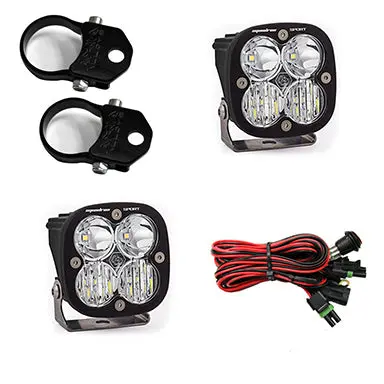 Powersports Squadron Sport Driving/Combo Clear A-Pillar Mount Light Kit - Universal 1