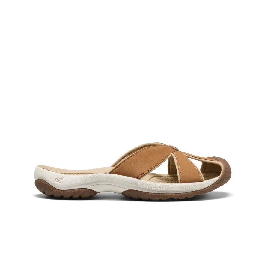 Women's Bali Leather Slide Sandal  |  Chipmunk/Birch 1