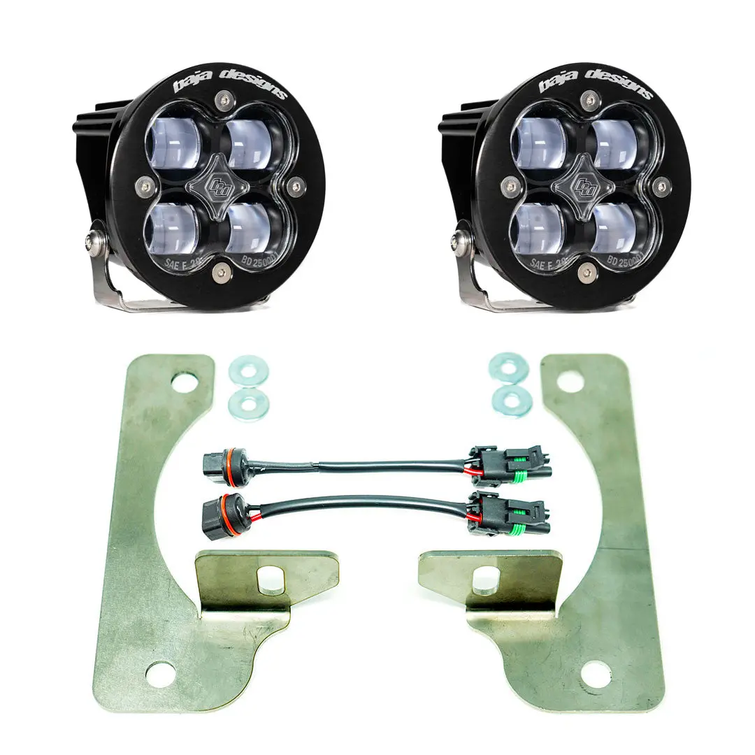 Baja Designs Jeep Jl/Jt Squadron-R Sae Fog Pocket Light Kit - Jeep 2020-24 Gladiator; 2018-24 Wrangler Jl; Note: W/ Oe Rubicon Bumper 1