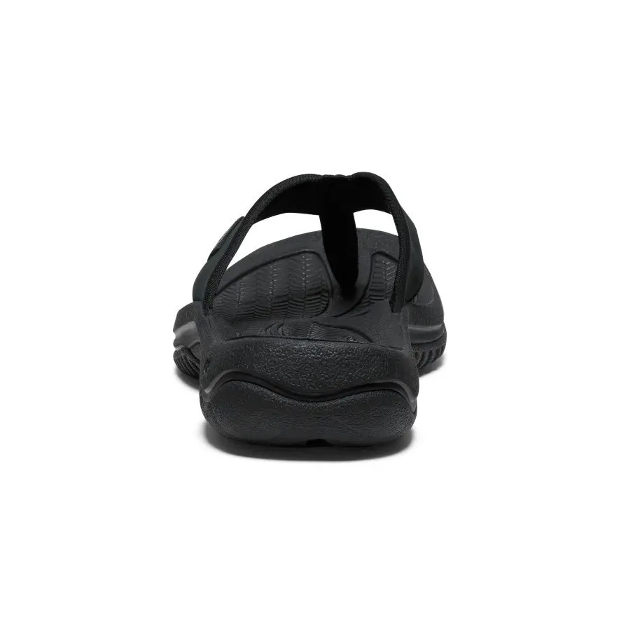Men's Kona Leather Flip-Flop | Black/Steel Grey 5