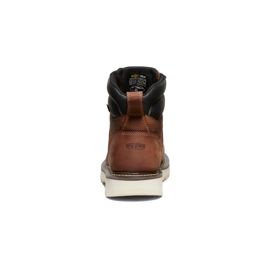 Men's Cincinnati 6" Waterproof 90° Heel Boot (Soft Toe) | Tuscan Red/Sandshell 5