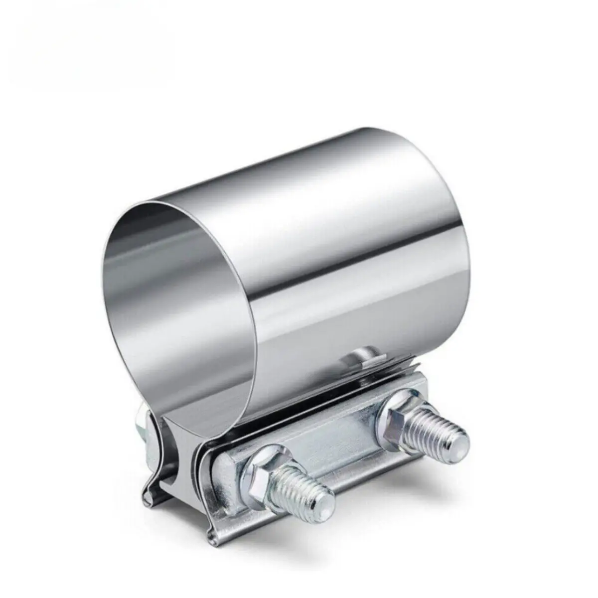 2" Inch Stainless Steel Butt Joint Band Exhaust Clamp Sleeve Coupler T304 1