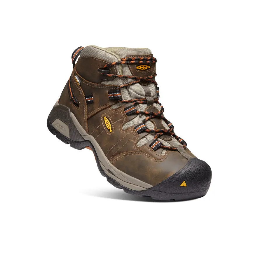 Men's Detroit Xt Waterproof Boot (Soft Toe) | Black Olive/Leather Brown 3