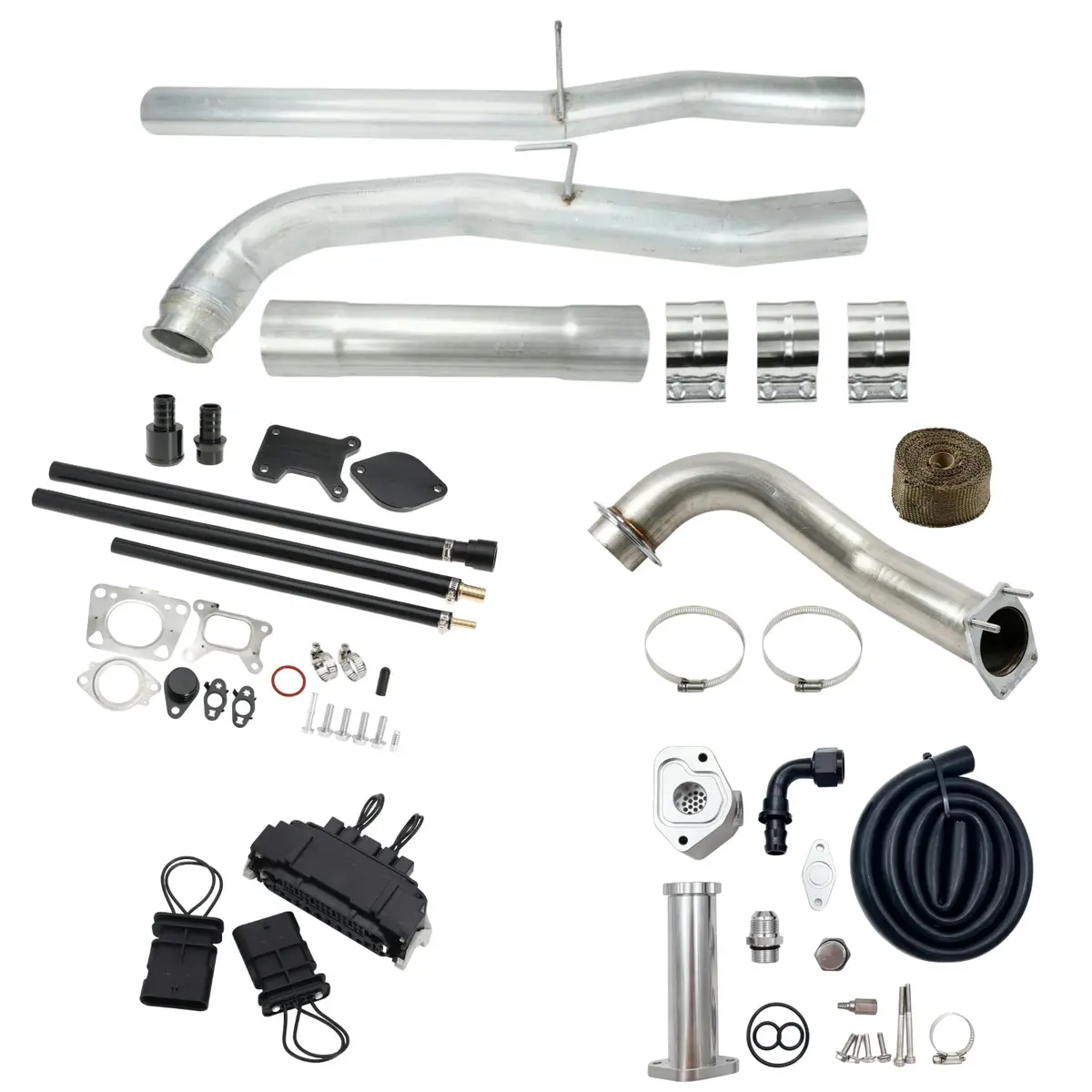 All 6.6L Duramax L5p Dpf/Egr/Ccv/ Delete & Downpipe/Can Bus Plug For 2020-2022 Chevy Silverado 2500 3500 1