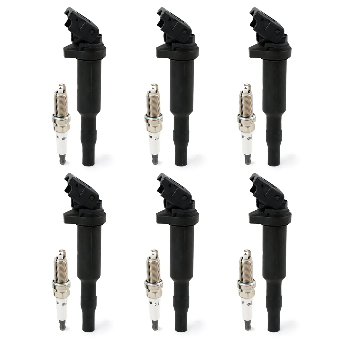 Daysyore 6Pcs Uf592 Ignition Coils & Ilzfr6d11 Iridium Spark Plugs For Bmw 128I 325I 330I 525I 1