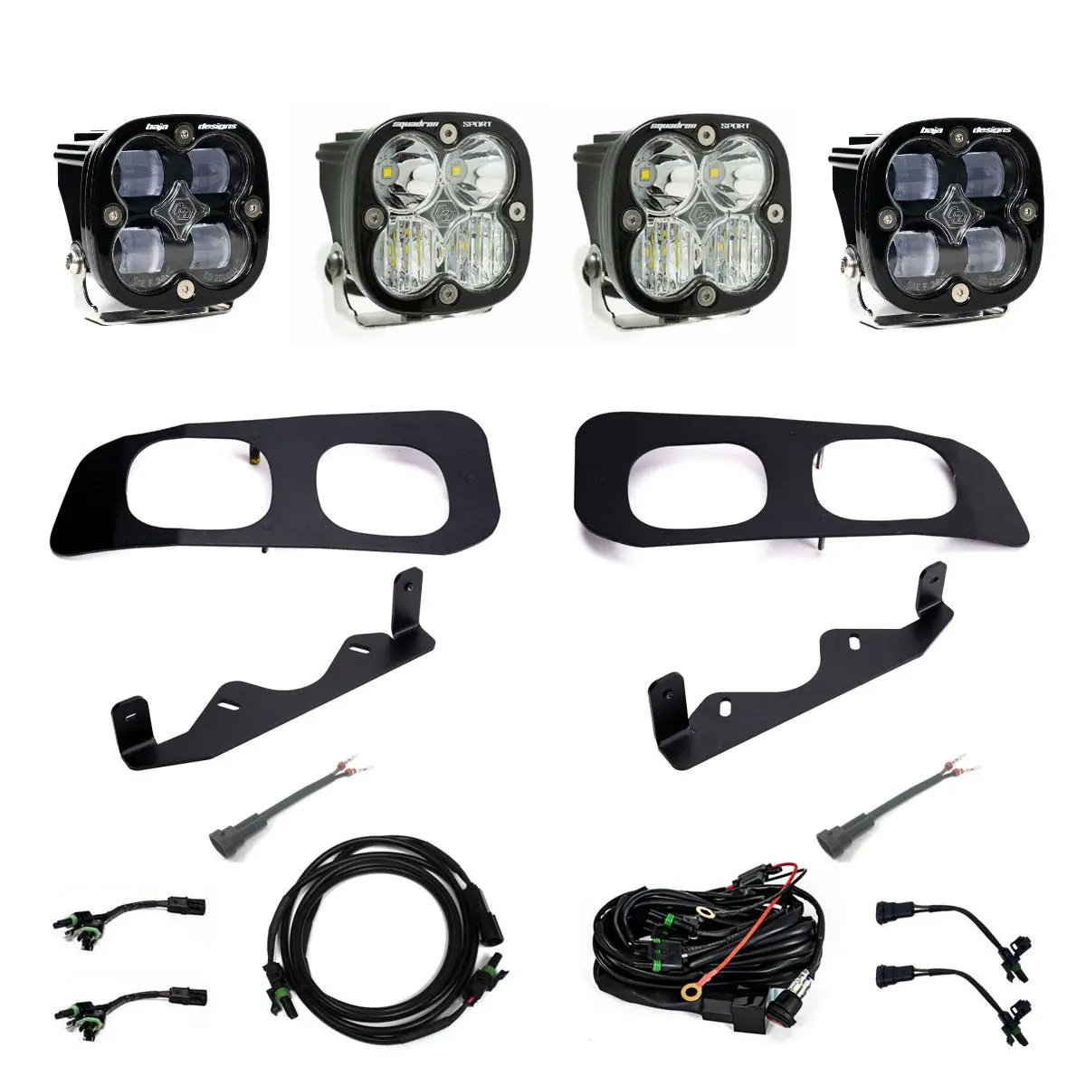 2023-2024 Ford Super Duty Squadron Sae Sport/Pro Dual Fog Pocket Light Kit - Clear Or Amber 2
