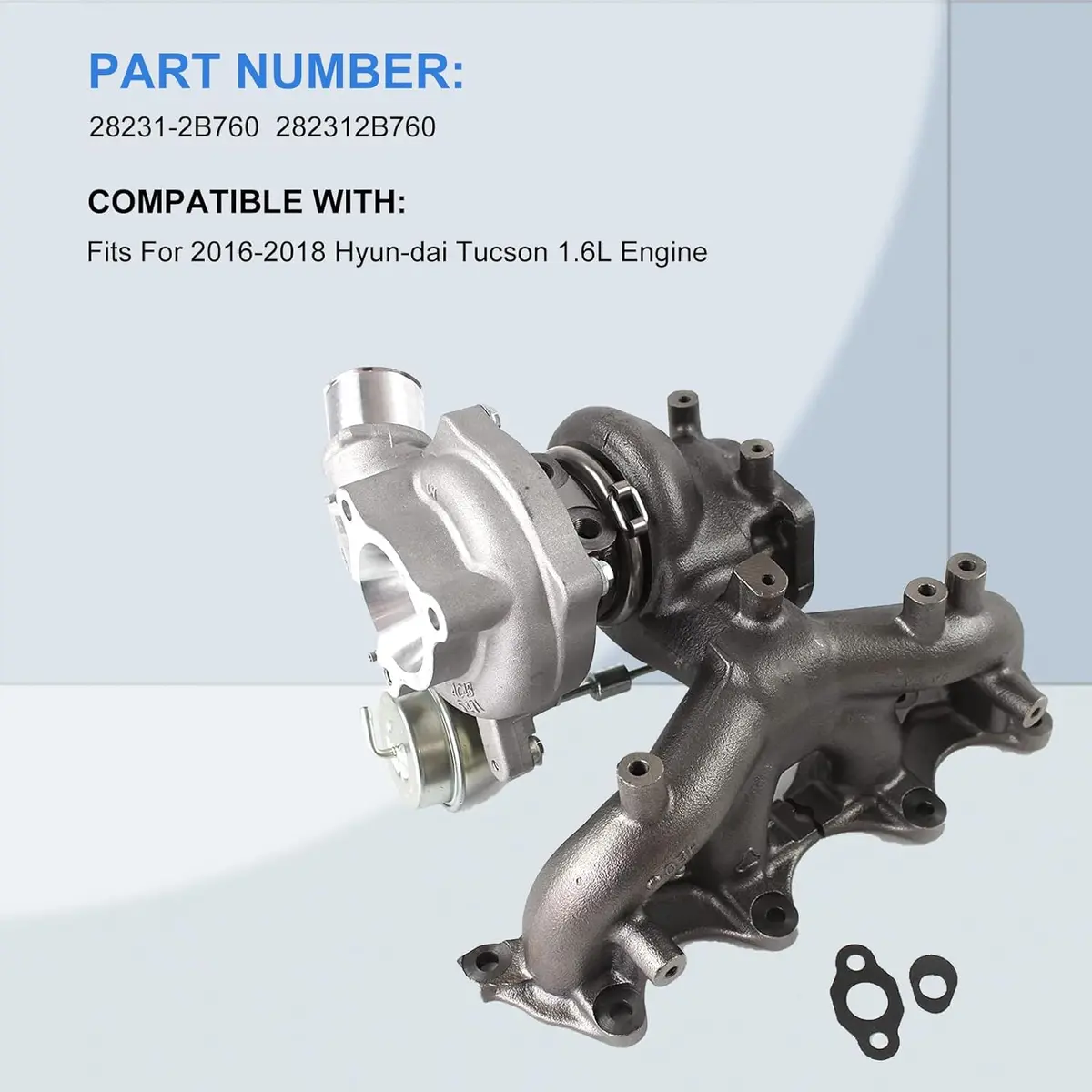 Daysyore Turbocharger For 2016-2018 Hyundai Tucson 1.6L 28231-2B760 K03 2