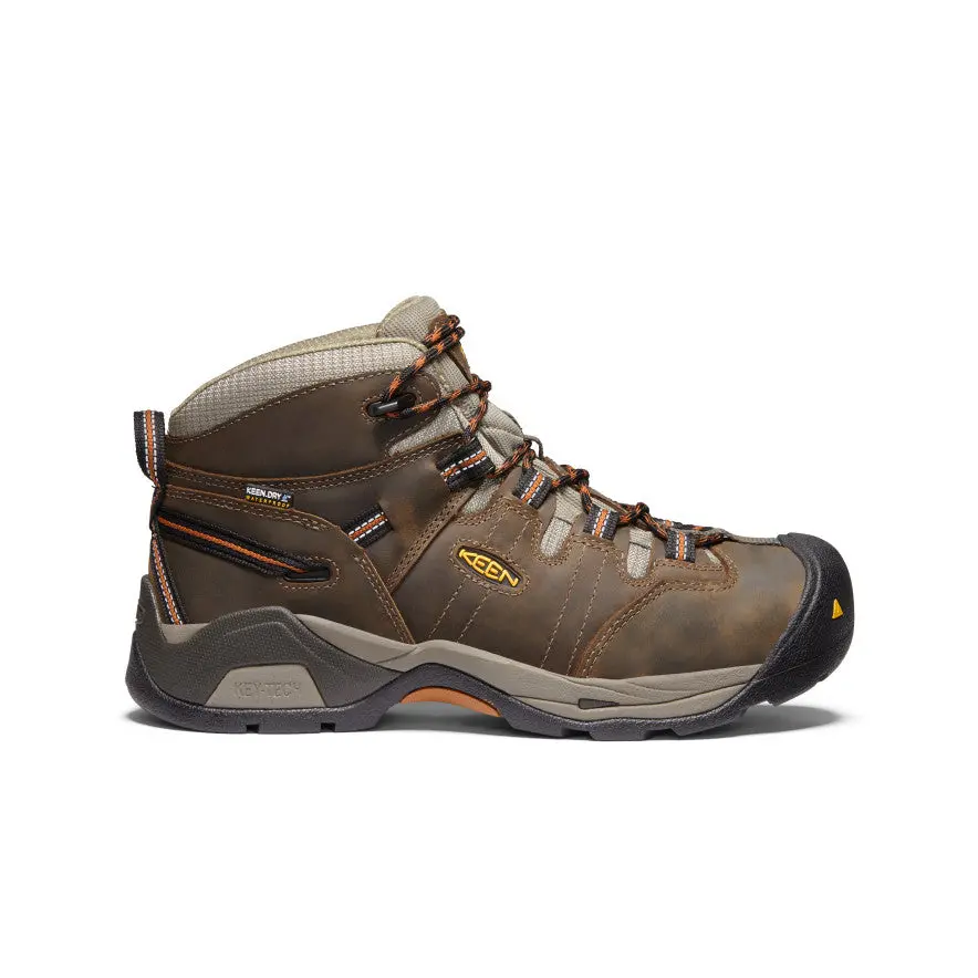 Men's Detroit Xt Waterproof Boot (Soft Toe)  |  Black Olive/Leather Brown 1