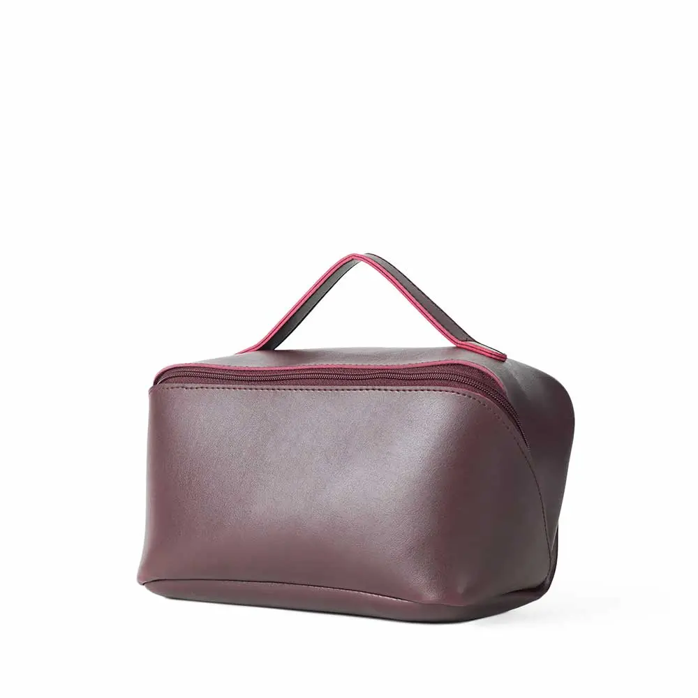 Large Capacity Travel Cosmetic Bag Maroon 1