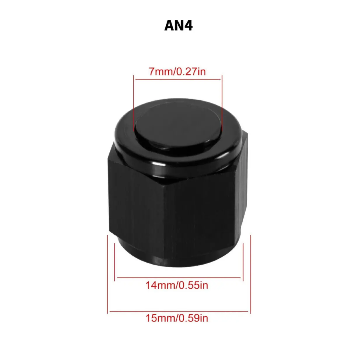 4/6/8 /10/12 Female An Flare Fitting Cap 6An 8An 10An Block Off Aluminum 2Pcs 3