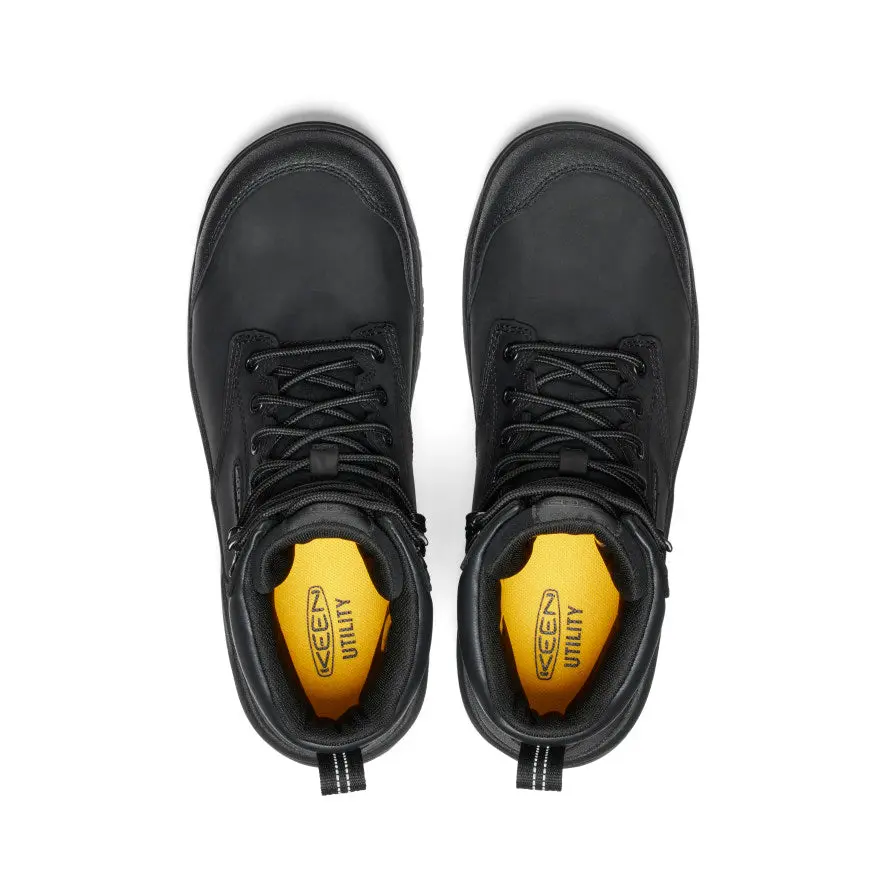Men's Evanston 6" Waterproof Boot (Carbon Toe) | Black/Black 4
