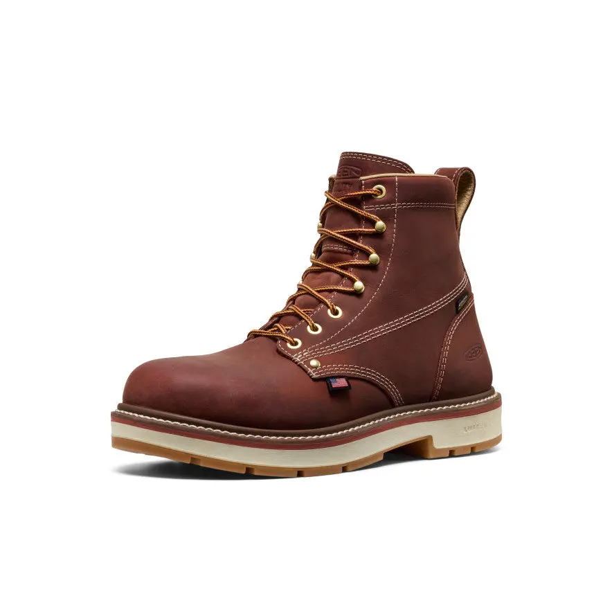 Men's Liberty 6" Waterproof 90° Heel Boot (Soft Toe) | Bombay Brown/Gum 3