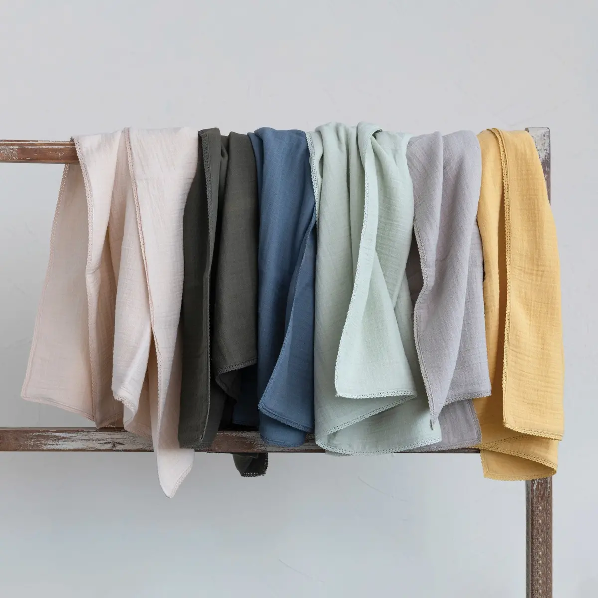 Blue Cotton Double Cloth Baby Blanket 1