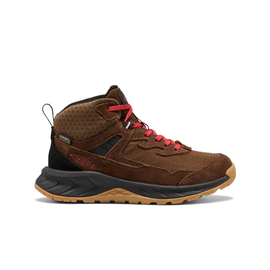 Big Kids' Hightrail Waterproof Hiking Boot  |  Dark Earth/Garnet 1