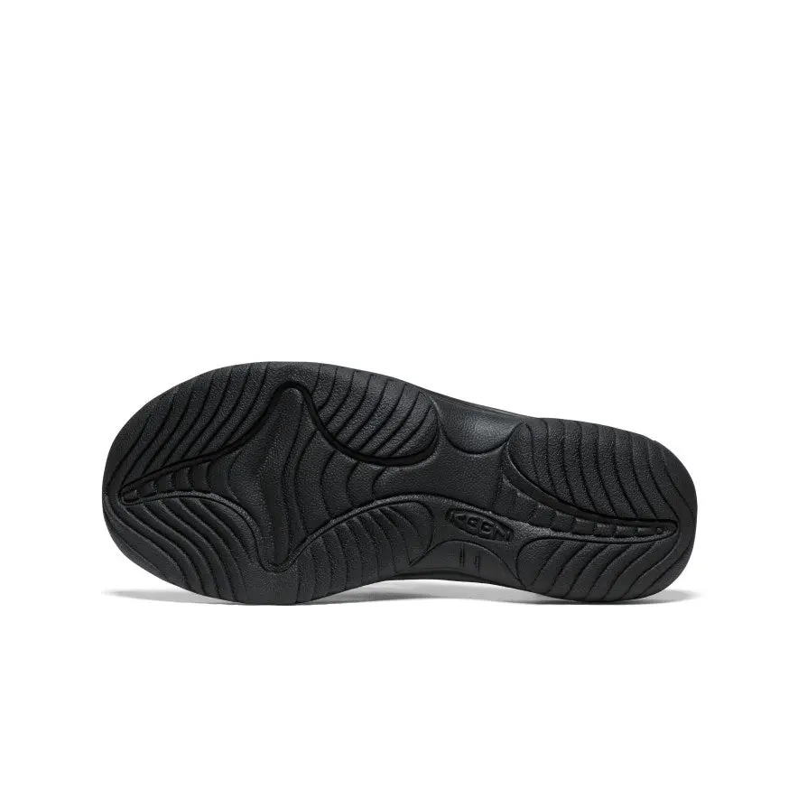 Men's Kona Leather Flip-Flop | Black/Steel Grey 6