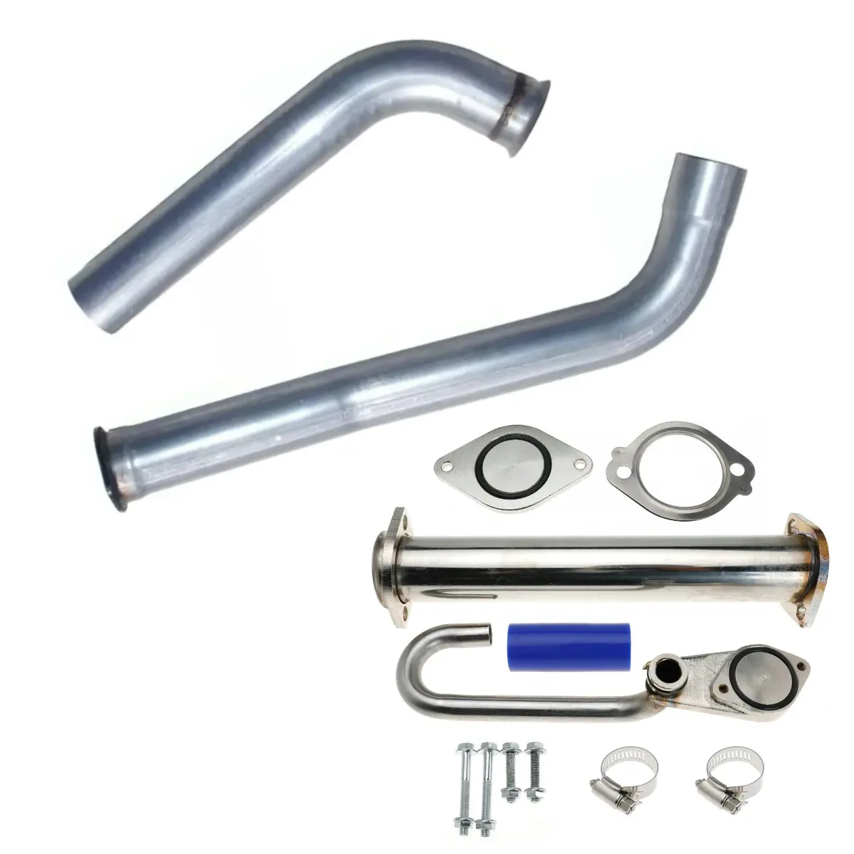 3.5" Down Pipe & Egr Delete For 2003-2007 6.0L Powerstroke Ford F250 F350 F450 Aluminized 1