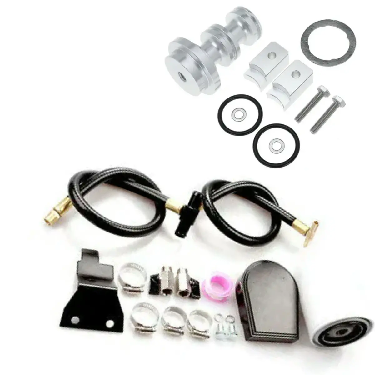 Coolant Filtration Filter & Eliminator Spool With Bolts & Orings Egr Valve Delete Kit For 2003-2007 6.0L Ford Powerstroke 1