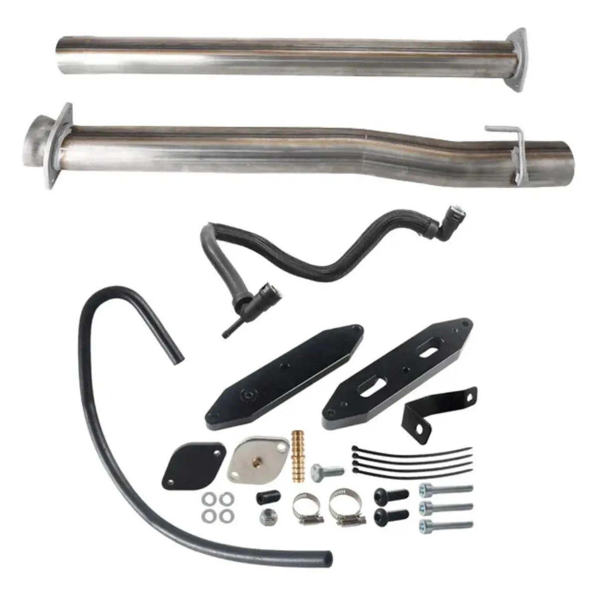 For 2011-2017 6.7L Ford Powerstroke Super Duty 4" Exhaust Delete Pipe & Egr Valve Delete Kit 1