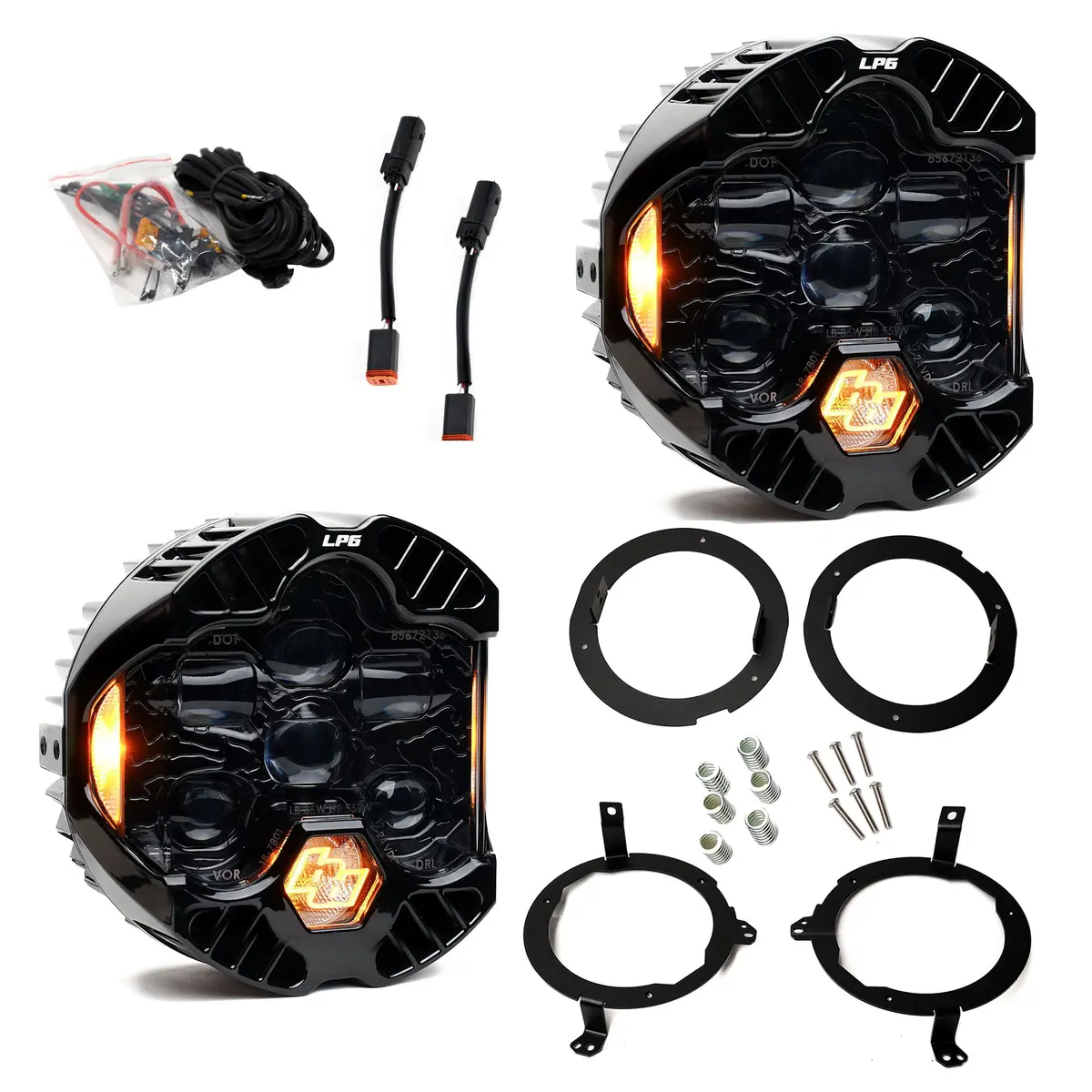 Baja Designs - Dot Lp6 Led Headlight Kit - Jeep 2018-2025 Wrangler Jl; 2020-2025 Gladiator Jt; Note Whalogen Headlights 2