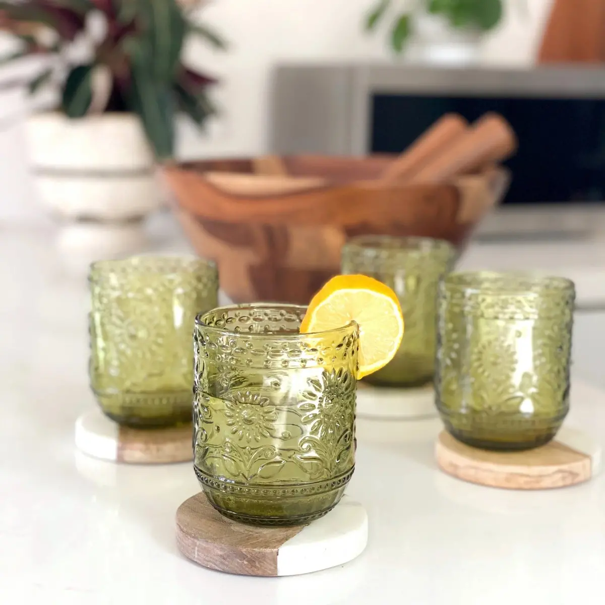 Embossed Drinking Glass 1