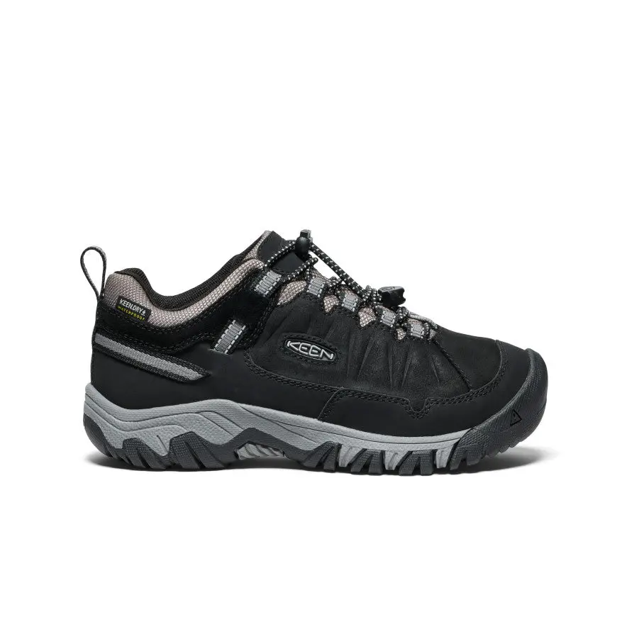 Big Kids' Targhee Iv Waterproof Hiking Shoe  |  Black/Steel Grey 1