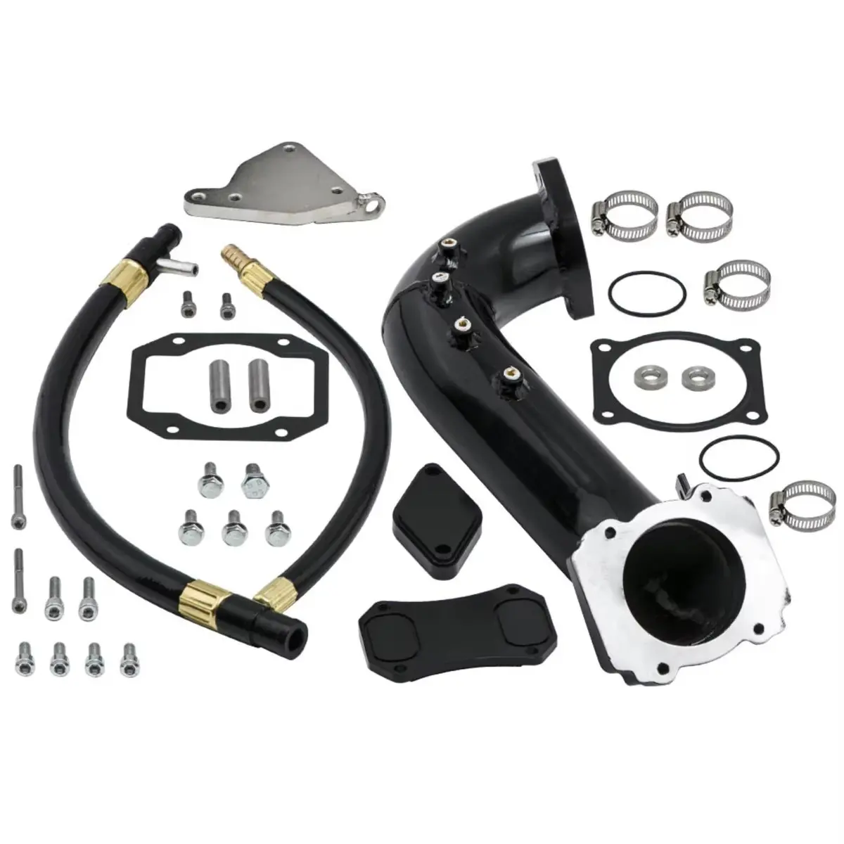 Egr Valve Cooler Delete Kit & Intake Tube Bridge For 2011-2015 6.6L Duramax Lml Gmc 2500 3500 1