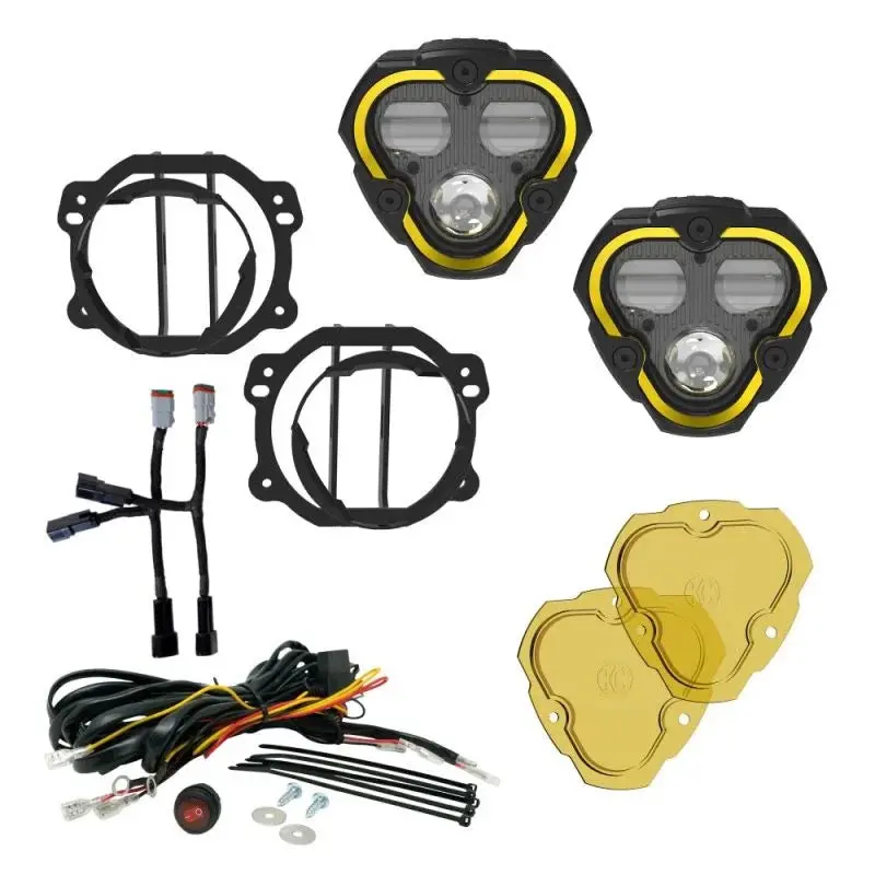 Flex Era® 3 Dual Mode Sae Fog Led Light Pods - 2-Light Master Kit - Jeep Jkjljt Plastic Bumpers 1
