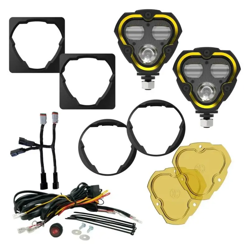 Flex Era® 3 Dual Mode Sae Fog Led Light Pods - 2-Light Master Kit - Jeep Aftermarket Bumpers 1