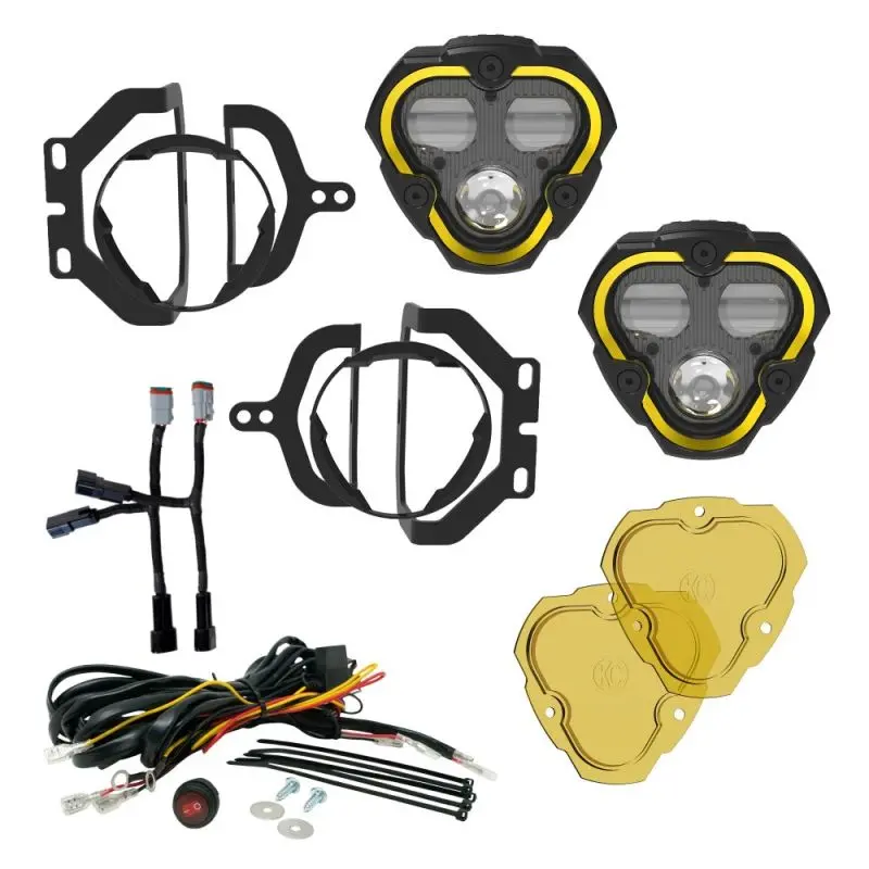 Flex Era® 3 Dual Mode Sae Fog Led Light Pods - 2-Light Master Kit - Jeep Jljt Sport Bumpers 1