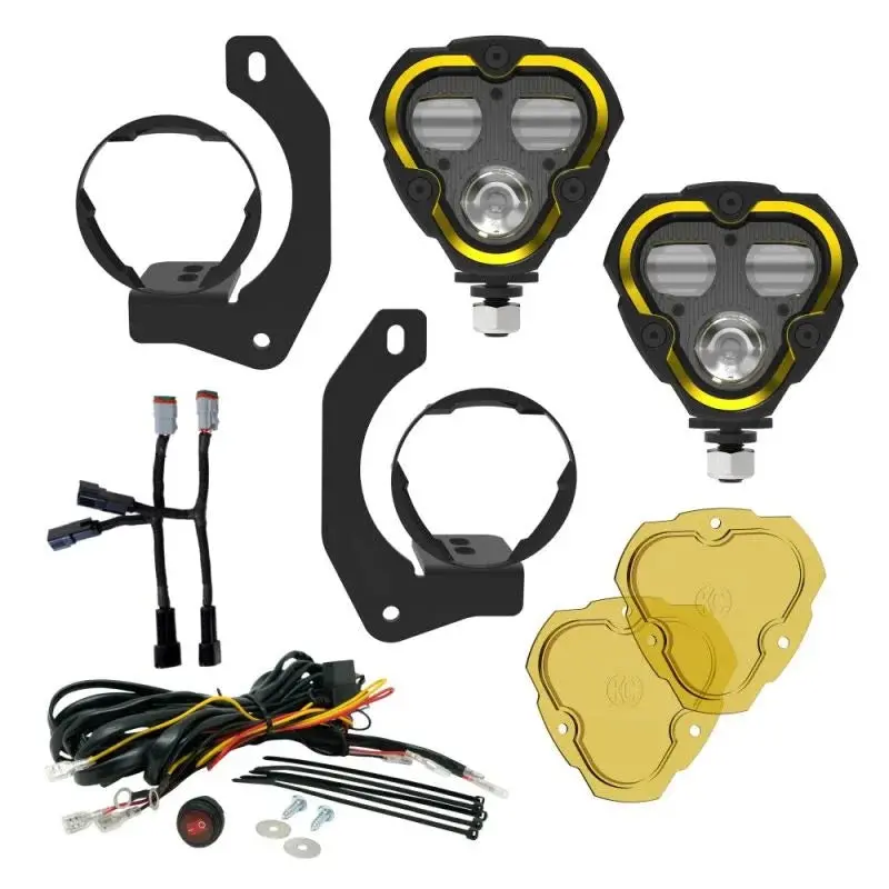 Flex Era® 3 Dual Mode Sae Fog Led Light Pods - 2-Light Master Kit - Jeep Jkjljt Steel Bumpers 1