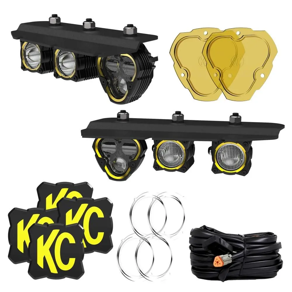 Kc Hilites Flex Era Three-Light Fog Pocket Kit - For 2021-Current Ford Bronco - 97168 1