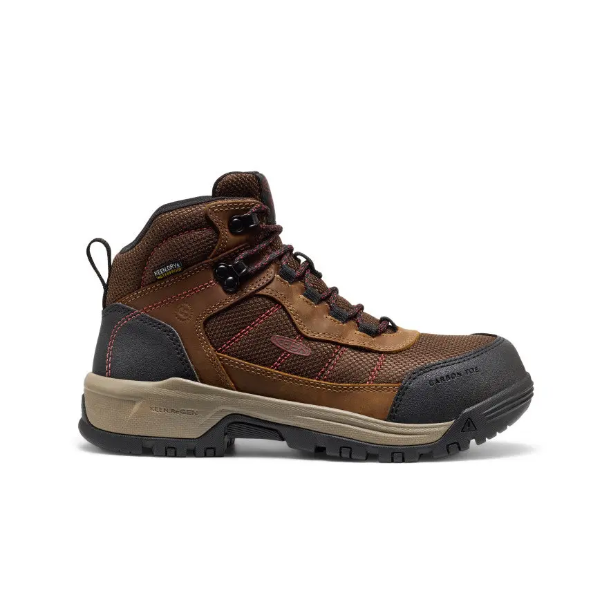 Women's Skokie Waterproof Work Boot (Carbon Toe)  |  Bison/Black 1